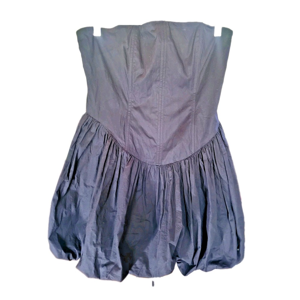 Mini Bubble Dress Strapless Corset Klesis Size Large Black Cotton Party Event